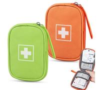 Dncvb 2 sacchetti per medicinali, piccoli, portatili, per farmacie da viaggio, impermeabile, per il primo soccorso, vuoto, mini borsa per medicinali, da viaggio, per attività all'aperto, campeggio,