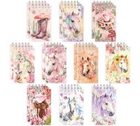 Dncvb Mini quaderni a forma di cavallo, 20 pezzi, piccoli quaderni a cavalli, pensierini di compleanno per bambini, mini quaderni per il compleanno dei cavalli, bomboniere per scuola, casa, ufficio
