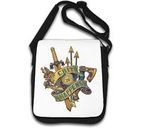 DnD Crit Happens - Borsa a tracolla, colore: Bianco