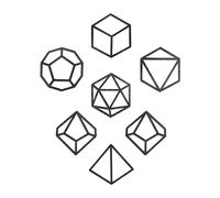 DND Decor - Profilo dei 7 Dadi in Legno, Decorazione a Parete, Dungeons & Dragons Artwork Poster, Accessori GDR/RPG Geek Fantasy per la Casa, Regalo Uomini/Donne, D&D/Gioco da Tavolo per Ogni Stanza