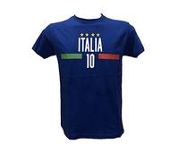 DND DI D'ANDOLFO CIRO T-Shirt Uomo Maglia Bianca/Blu Italia Numero 10 Personalizzabile con Nome e Numero sul Retro, Stampata Direttamente su Tessuto (Blu, L)