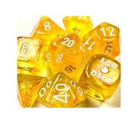 DND Dice Set-Chessex D&D Dice-Lab Dice 6: Borealis: 7Pc Polyhedral Canary/White