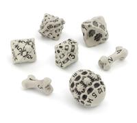 DND Dice Set - Set of 7 Polyhedral Skull & Bone RPG Dice - D20, D12,%D10, D10, D8, D6 & D4 Sided. Cool & Unique Gift for Dungeons & Dragons, Warhammer