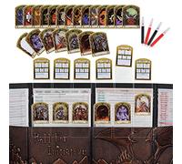 DND Initiative & Combat Tracker Set di 6 pezzi superiore in acrilico cancellabile sullo schermo con carattere, carte da inserto Monster Great DM Tools, Pathfinder, TTRPG