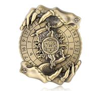 DND Ruota Dadi Spinner, 7-in-1 Mano Magica Metallici D&D Dadi, Spinner di Dadi a Roulette Mano Magica, Regali di D&D con Scatola Regalo, Accessori per Giochi di Ruolo e Giochi di Società, Bronzo