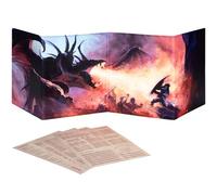DND Schermo del Dungeons and Dragons GM 5e - D&D DM Screen Stampa a Colori, Inserti Personalizzabili, Game Master Accessori Regalo per Uomo/Donna. Nascondi i Tiri di Dado, Mappe e Libri
