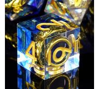 DND - Set di 7 dadi da gioco DND, con bordo poliedrico, D&D, per dungeons e dragon, Pathfinder RPG MTG Pathfinder