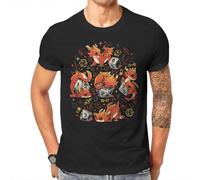 DND Tiny Dragon Dice Tshirt Homme Men's Streetwear Cotton T Shirt for Men Black M