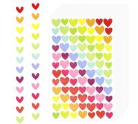 DNDGDLUA 1512 adesivi colorati a forma di cuore, piccoli adesivi autoadesivi per bambini, per scrapbooking, buste, decorazioni, San Valentino, confezioni regalo, artigianato fai da te (18 fogli)