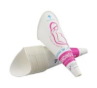 DNDGDLUA Dispositivo di minzione femminile usa e getta, Imbuto urinario portatile per ragazze, per donne, WC portatile, Fuori tazza per urinare, Carta impermeabile, Bicchieri usa e getta (20 pcs)