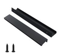 DNDGDLUA Maniglie per Mobili Nere Maniglie Occulte per Armadi 200mm Maniglie Cucina con Viti per Porta di Armadio Cassetti 8 Pezzi