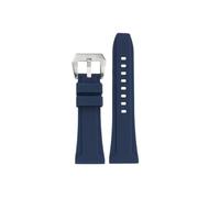 DNDJJM Compatibile con cinturino in silicone Panerai Stealth Series 2305 5979 2616 Diesel Bracciale cinturino in gomma impermeabile catena uomo 24MM 26MM(Blue-silver,26mm)