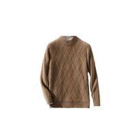 Dndrdhfb Pullover da uomo a righe obliquo girocollo, maglione morbido in lana tinta unita, top di grandi dimensioni, 38, S
