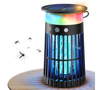 Dnenellr Lampada Antizanzare da Esterno Solare, 3 in 1 Zanzariera Elettrica Solare Ricaricabile 4000mAh, 4200V, Impermeabile, Lampada Zanzare Solare Adatto a Balconi, Giardini, Interni ed Esterni