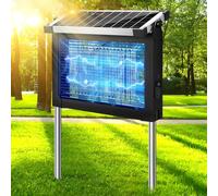 Dnenellr Lampada Antizanzare da Esterno Solare, Zanzariera Elettrica da Esterno Solare Ricaricabile, IPX4 Impermeabile, Lampada Zanzare Solare Adatto a Balconi, Giardini, Cortili, Parchi e Fattorie