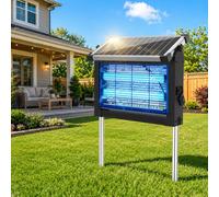 Dnenellr Lampada Antizanzare Solare da Esterno Impermeabile IPX5 (Nero) Pannello