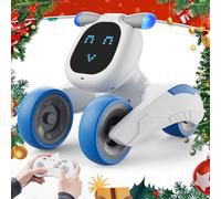 Dnenellr Robot Giocattolo, Robot Telecomandato per Bambini, Programmabile, Controllo Vocale, Espressione LED, Cantare e Ballare Interattivo Intelligente, RC Robot Giocattolo per Ragazzi e Ragazze