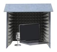 DNEPEI Cabina di Registrazione vocale Portatile, Schermo Assorbente vocale, Realizzata con Cotone Acustico e Fibra di Poliestere per studi Musicali, Podcast, riduzione del Rumore a casa 60 * 60 * 60