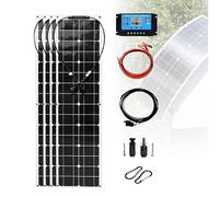 DNEPEI Kit di Pannelli solari Flessibili da 200 W, 400 W e 800 W con Controller da 40 A, modulo fotovoltaico per casa Fuori Rete, Campeggio, Ricarica della Batteria del Camper White-4piece