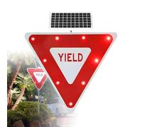 DNEPEI Segnale di preavviso Lampeggiante a LED, 28" in Alluminio con 9 LED Lampeggianti, IP65 Impermeabile e antiruggine, per incroci ad Alto Rischio 1pack