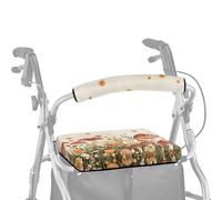 Dngkaoje 2 pezzi fungo farfalla lavabile camminatori per donna con coprisedili funghi fiori Walker Covers per sedile e schienale morbido copertura antipolvere per anziani in vita assistita