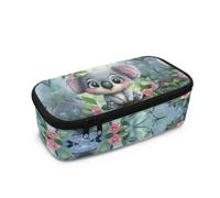 Dngkaoje Astuccio portapenne di grande capacità per studenti delle scuole superiori, astuccio per ufficio e università, Koala Kawaii blu, L10.2xW4.5xH3.2 inches, Con tasca per il