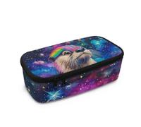 Dngkaoje Astuccio portapenne di grande capacità per studenti delle scuole superiori, astuccio per ufficio e università, Lontra Notte Stellata, L10.2xW4.5xH3.2 inches, Con tasca per il