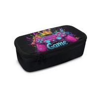 Dngkaoje Astuccio scolastico per bambini, ragazze e ragazzi, grande astuccio con cerniera per penne, organizer da scrivania, Modelli giocatore di gioco, L10.2xW4.5xH3.2 inches, Con tasca per il