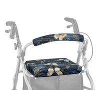Dngkaoje Blues - Coprisedili per deambulatori e deambulatori per anziani, motivo farfalla e animali, copertura morbida antipolvere per sedia con braccioli