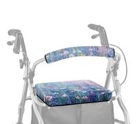 Dngkaoje Coprisedile per deambulatore e deambulatore a forma di gallina, da donna, universale, per deambulatori e schienali, stile hippie, motivo fiore di loto, accessori decorativi