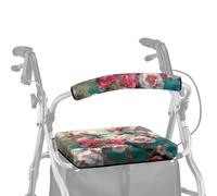 Dngkaoje Coprisedili per deambulatori da donna, con colibrì e fiori, copertura morbida antipolvere per anziani in vita assistita, 2 pezzi, copri maniglie per camminatori, accessori decorativi