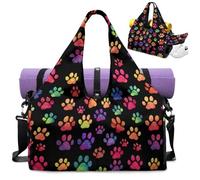 Dngkaoje Dog Paws - Borsa da yoga per donne e uomini, borsa da palestra con scomparto per scarpe e tracolla per tappetino da yoga, borsa leggera da viaggio, borsa da palestra per esercizi spessi