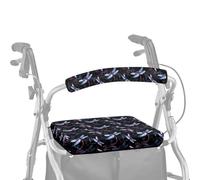 Dngkaoje Dragonfly Art Walker Cover per sedile e schienale Rollbar Copertura per Walker Copertura morbida antipolvere per anziani in vita assistita 2 pezzi coperture per maniglie per camminatori