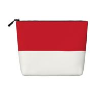 DngSer Beauty case in finta canapa con bandiera di Monaco, borsa da viaggio multifunzionale, accessori per il trucco, per riporre tutti i giorni, nero, Taglia unica