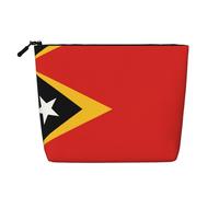 DngSer Repubblica Democratica di Timor Leste Faux Canapa Astuccio da Trucco - Astuccio da Toilette da Viaggio Multifunzionale - Accessori per il trucco, Conservazione quotidiana - In viaggio, Nero ,