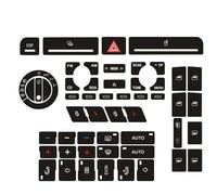 DNHGURW Autoadesivo dell'automobile Compatibile con A4 B6 B7 Riparazione Pulsante di Regolazione Clima della Radio Interruttore Manopola Usurato Serratura Porta Pulsante AC Decalcomania Accessorio(B)