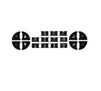 DNHGURW Autoadesivo dell'automobile Compatibile con A4 per B6 B7 2000 2001 2002 2003 2004 Adesivi per La Riparazione dei Pulsanti del Climatizzatore Dell'auto Decalcomanie Accessori.(B)