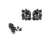 Dnhqknoaf Auto Fendinebbia Anteriore Per VW Per T5 Per Transporter Per Multivan Per Caravelle 2003-2010 LED Grigio Copertura Lampada Nebbia Griglia Cablaggio Interruttore Kit(Halogen and wires)