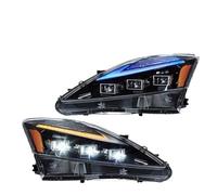 Dnhqknoaf Per Lexus IS250 2006-2013 IS350 LED Faro Faro Di Montaggio DRL Segnale Accessori 2pc Auto Luci Anteriori Gruppo Fari Anteriori(Type A with blue RHD)