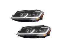 Dnhqknoaf Per VW Per Golf 7 2013-2017 Per Golf 7.5 Faro Completo Fari A LED DRL Testa Lampada Lente Del Proiettore Basso Alto Fascio Auto Styling Faro Gruppo Fari Anteriori(Silver belt yellow)