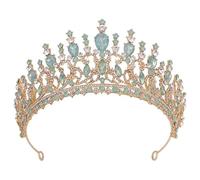 Dninmim Corona da donna, tiara da sposa, corona da sposa, gioielli per capelli di compleanno, accessori opale, En8
