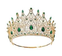 Dninmim Corona da sposa rotonda Tiare Copricapo Abito da sposa Accessori Gioielli per capelli Oro En8