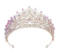 Dninmim Coroncina da donna con strass, diademi da sposa, abito da sposa, corona per capelli, gioielli per feste di compleanno, copricapo 1