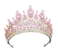 Dninmim Diademi da donna con strass per la sposa copricapo principessa corona da sposa accessori gioielli per capelli oro opale Pnnrk