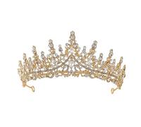 Dninmim Diademi da sposa con strass da donna, corone, copricapo, accessori per capelli, abito da sposa, gioielli, oro bianco