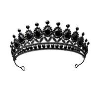 Dninmim Tiara da donna vintage con strass, corone per balli studenteschi, accessori per capelli da sposa, gioielli 1