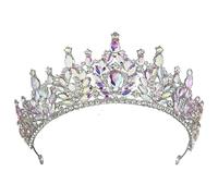 Dninmim Tiare e corone da donna per le donne gioielli da sposa gioielli per capelli corona ballo di fine anno tiara copricapo viola blu