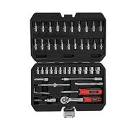 Dnipro-M - Set di attrezzi ultra 46 pezzi da 1/4" - cricchetto super lock, bit S2, teste Cr-V, custodia resistente, manico ergonomico - strumenti per officina, auto e riparazione