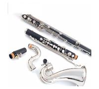 DNJID Clarinetto Basso Professionale in ABS e Rame-Nichel, Si Bemolle, Nichelato, Resina ABS, One Color