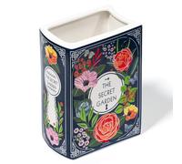 Dnnnii Vaso in ceramica a forma di libro, decorazione per la casa unica per gli amanti dei libri, graziosa decorazione per libreria e altro vaso decorativo grande con vibrazioni da giardino segrete -